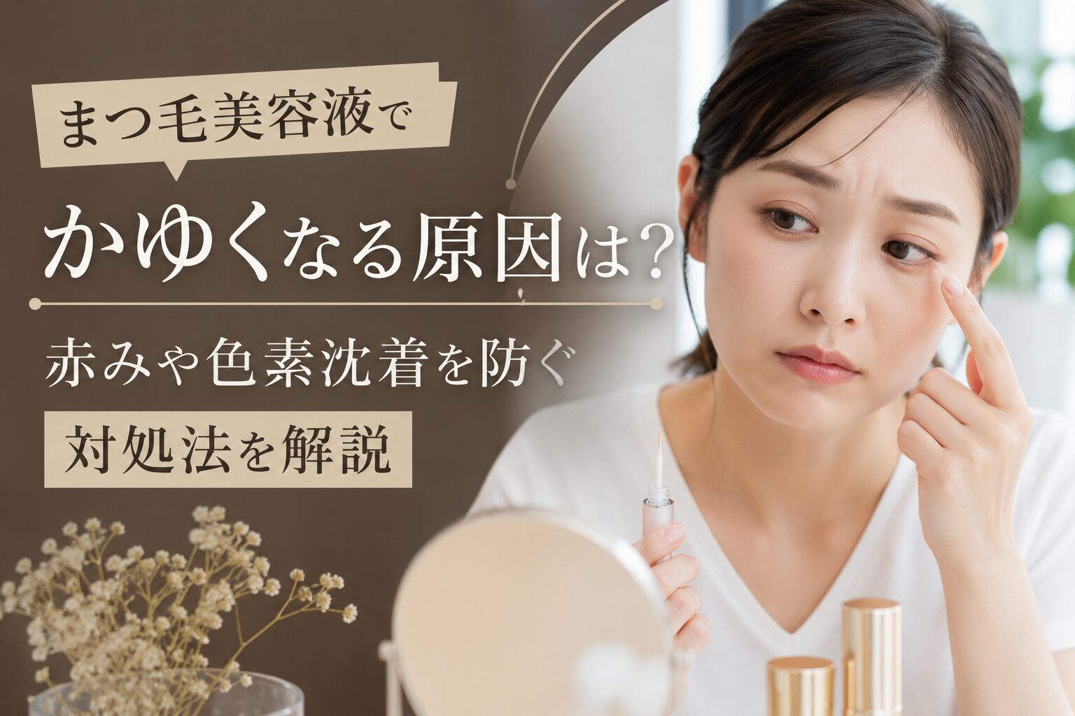 まつ毛美容液でかゆくなる原因は?赤みや色素沈着を防ぐ対処法を解説