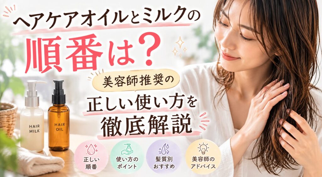 ヘアケアオイルとミルクの順番は？美容師推奨の正しい使い方を徹底解説